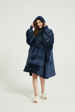 Load image into Gallery viewer, Oversized hoodie（navy blue）
