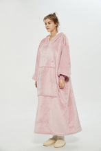 Load image into Gallery viewer, Oversized extra long hoodie（lotus pink）
