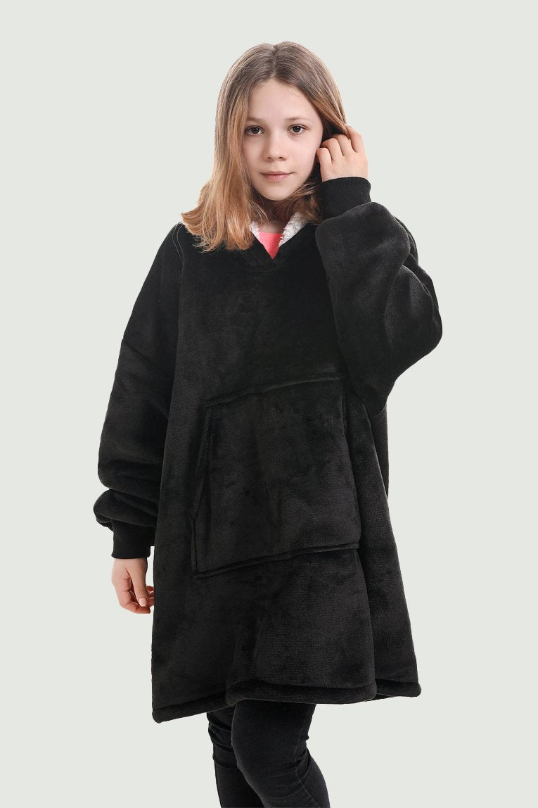 kid oversized hoodie（black）