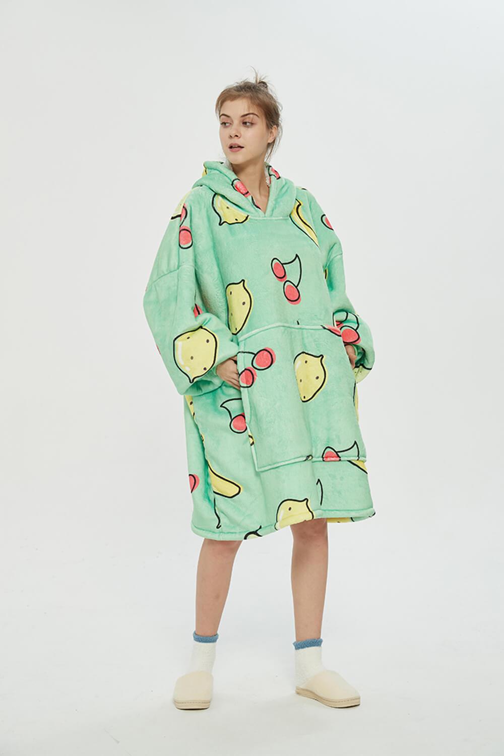Oversized hoodie (Green fruit)