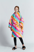 Load image into Gallery viewer, kid oversized hoodie（dark rainbow）

