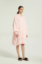Load image into Gallery viewer, Oversized Light Wearable lanket Sweatshirt(pink)
