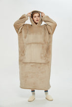 Load image into Gallery viewer, Oversized extra long hoodie（khaki）
