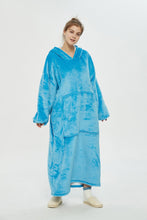 Load image into Gallery viewer, Oversized extra long hoodie（light blue）
