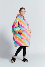 Load image into Gallery viewer, kid oversized hoodie（dark rainbow）

