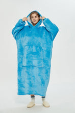 Load image into Gallery viewer, Oversized extra long hoodie（light blue）
