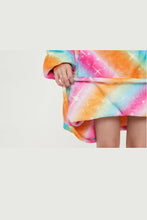 Load image into Gallery viewer, Oversized Light Wearable lanket Sweatshirt(dark rainbow)
