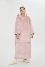 Load image into Gallery viewer, Oversized extra long hoodie（lotus pink）
