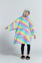 Load image into Gallery viewer, kid oversized hoodie（light rainbow）
