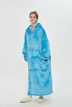 Load image into Gallery viewer, Oversized extra long hoodie（light blue）
